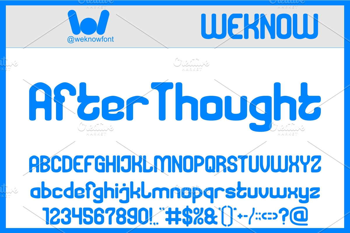 Afterthought font, a Sans Serif Font by weknow (Photo 1 of 8)