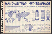 Hand Drawn Sketch Infographics, a Person Illustration by FourLeafLover (Thumbnail 1 of 4)
