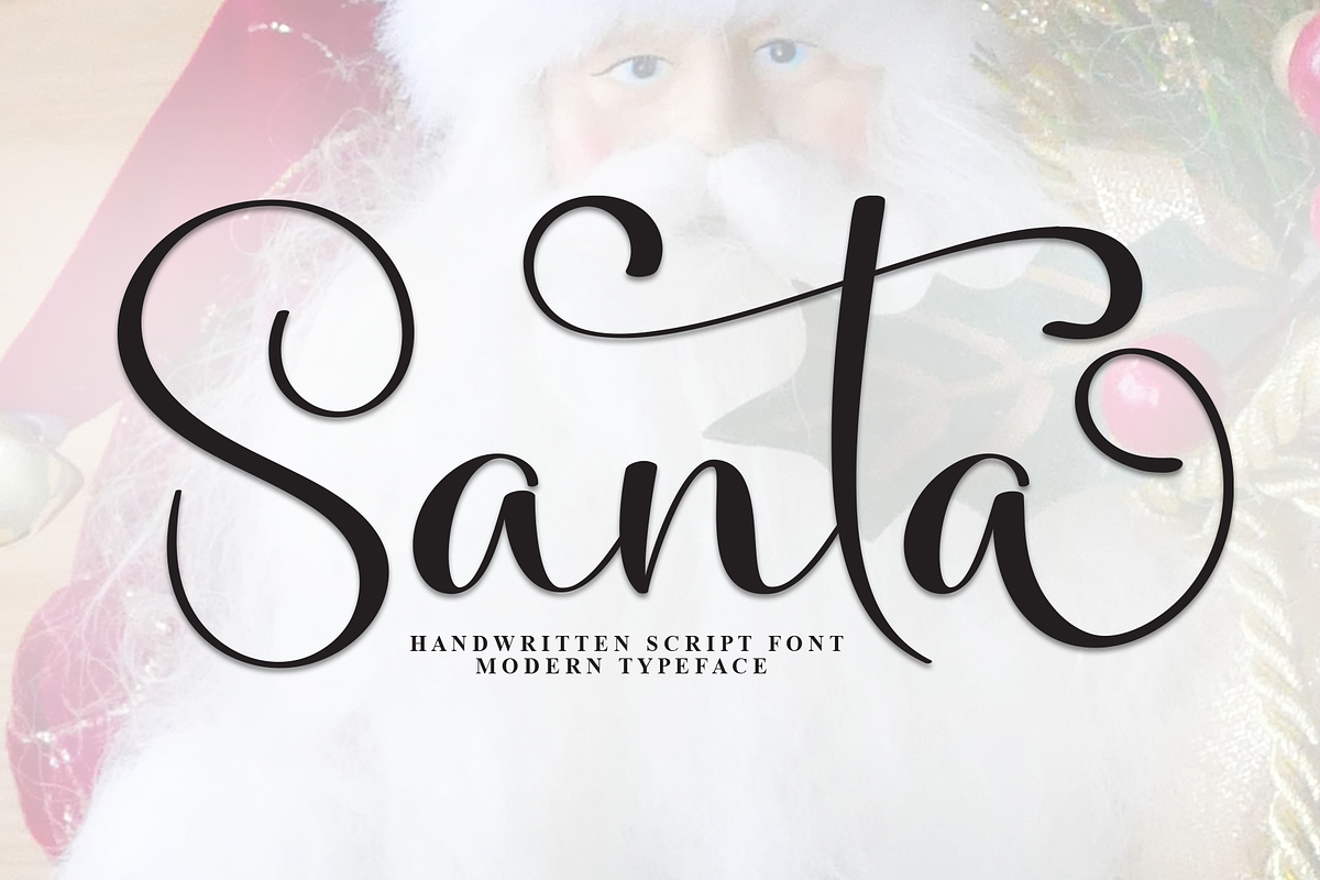 Santa | Script Font, a Handwritten Font by Scratchones (Photo 1 of 9)
