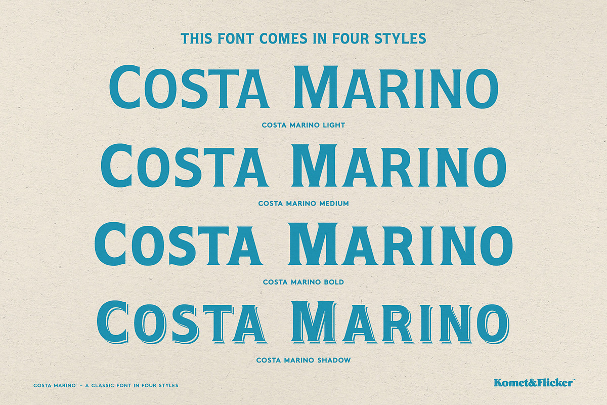 Costa Marino - A Classic Style Font, a Serif Font by Komet & Flicker (Photo 13 of 14)