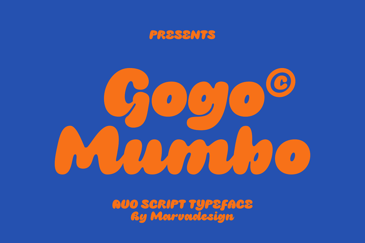 Gogo Mumbo, a Script Font by Marvadesign (Photo 1 of 11)