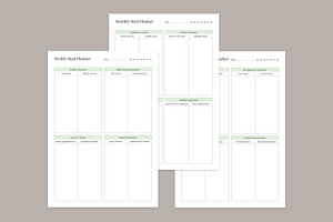 Meal Planning Pages Set V-12