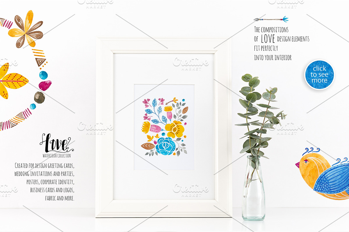 ♥ Love & Watercolor Collection ♥, an Illustration by OlgaAlekseenko (Photo 5 of 5)