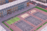 Metropolis City low poly Scene, an Architecture 3D Model by NOMODOL (Thumbnail 13 of 39)