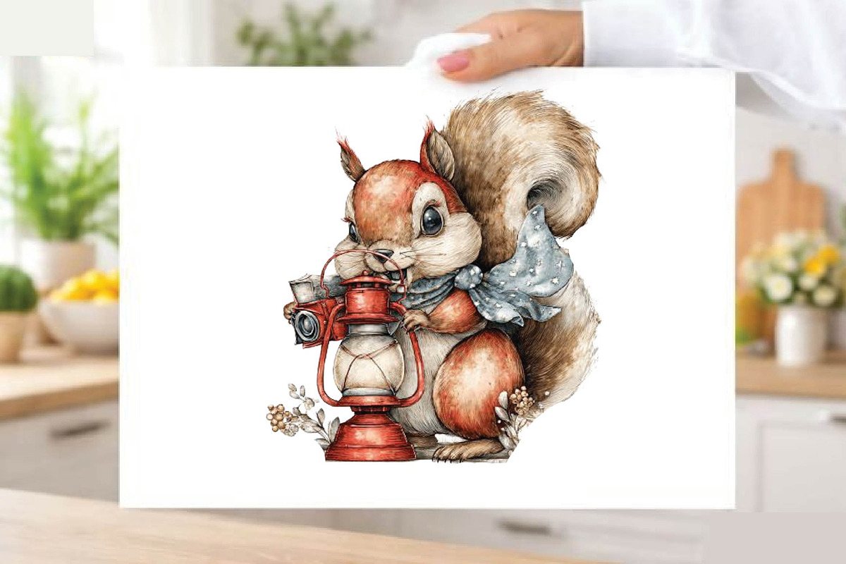 Whimsical Funny Summer Squirrel Clip, an Animal Illustration by SVGArt (Photo 8 of 9)