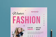 Winter Fashion Flyer Layout, a Flyer Template by MightyDesign (Thumbnail 2 of 8)