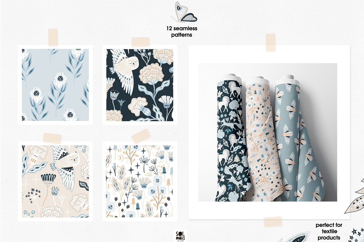 Mysterious Garden graphic collection, a Pattern Graphic by solmariart (Photo 6 of 10)