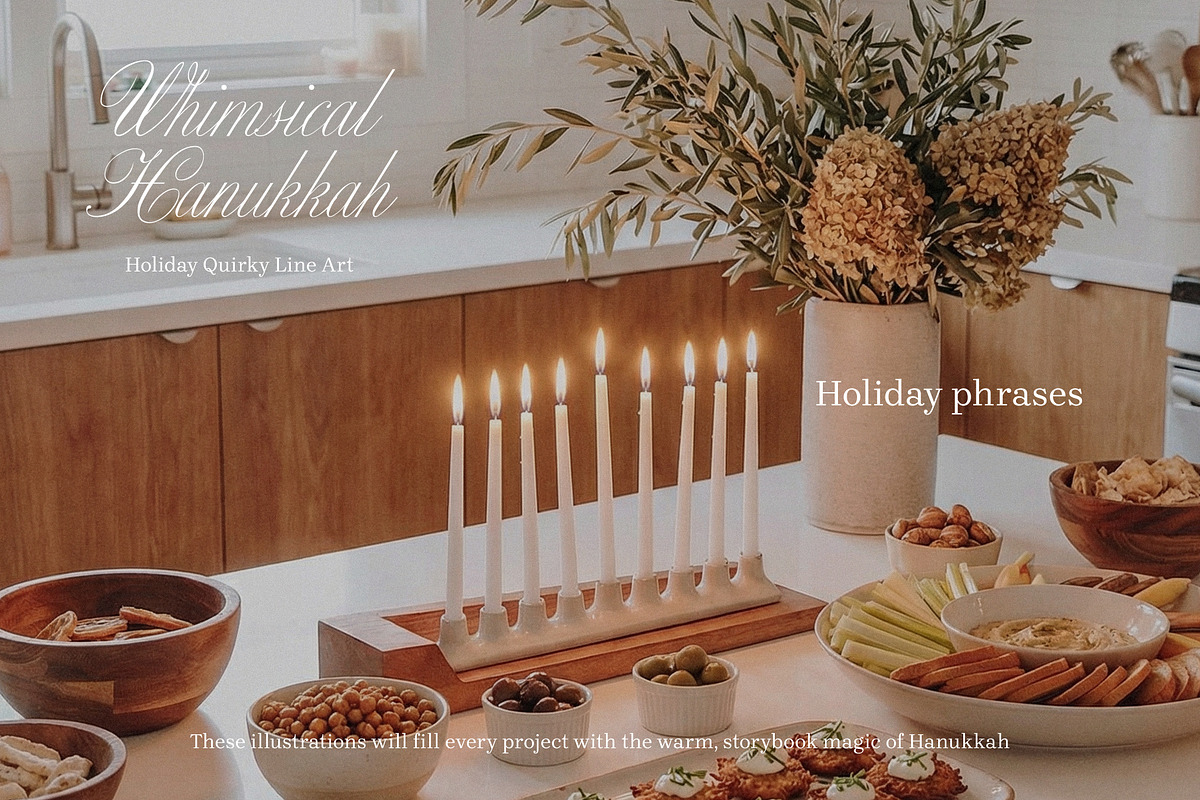 Whimsical Hanukkah: Holiday Line Art, a Seasonal Illustration by divanovskaya_nv (Photo 14 of 16)
