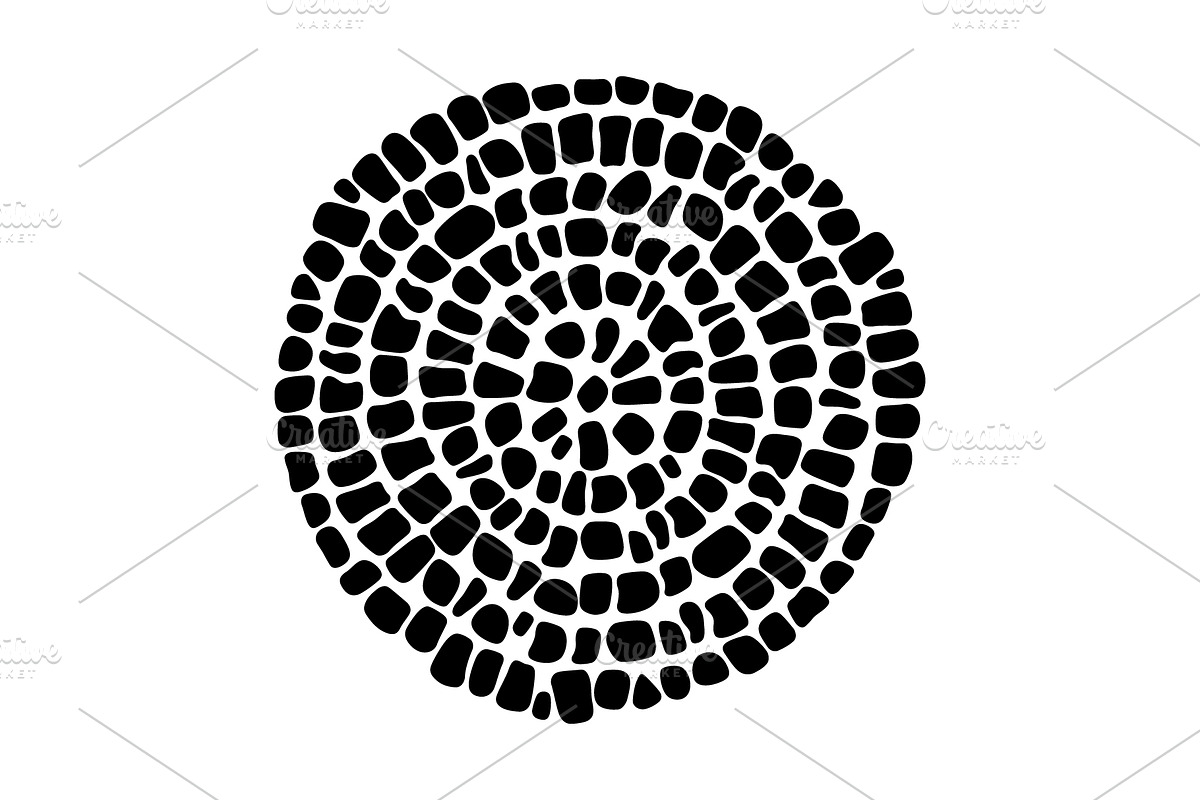 Antique stone circle mosaic pattern, a Texture Graphic by Elena Pimukova (Photo 2 of 4)