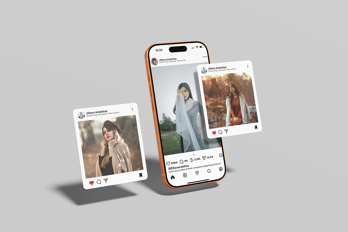 Modern Social Media Post Mockup, an iPhone Mockup by graphicsecond (Photo 7 of 7)