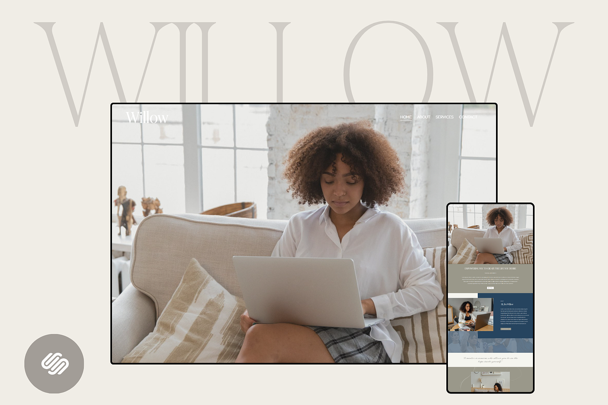 Willow Squarespace Theme, a Squarespace Template by Beliveart (Photo 1 of 5)