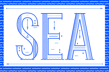 Sea Font, a Font by yaisalinas