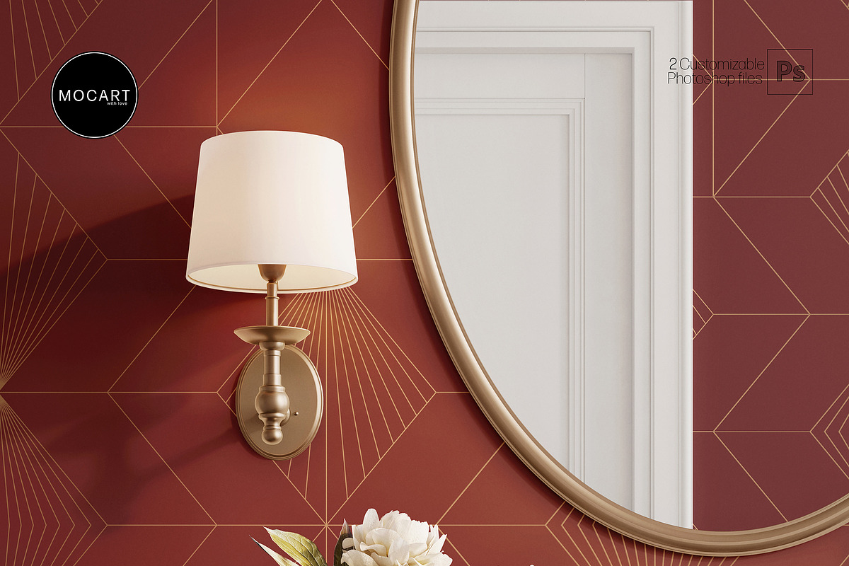 Bathroom Wallpaper Furniture Mockup, a Household Mockup by Mocart (Photo 3 of 7)