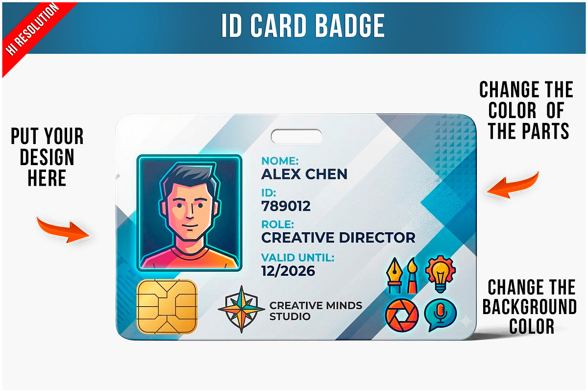 Id Card Badge PSD, a Product Mockup by Bruno's Shop (Photo 1 of 3)