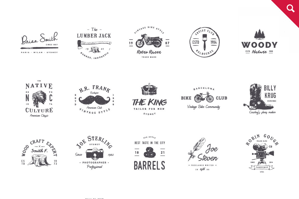 465 Logos Bundle - 90% off, a Branding & Logo Template by vuuuds (Photo 3 of 5)