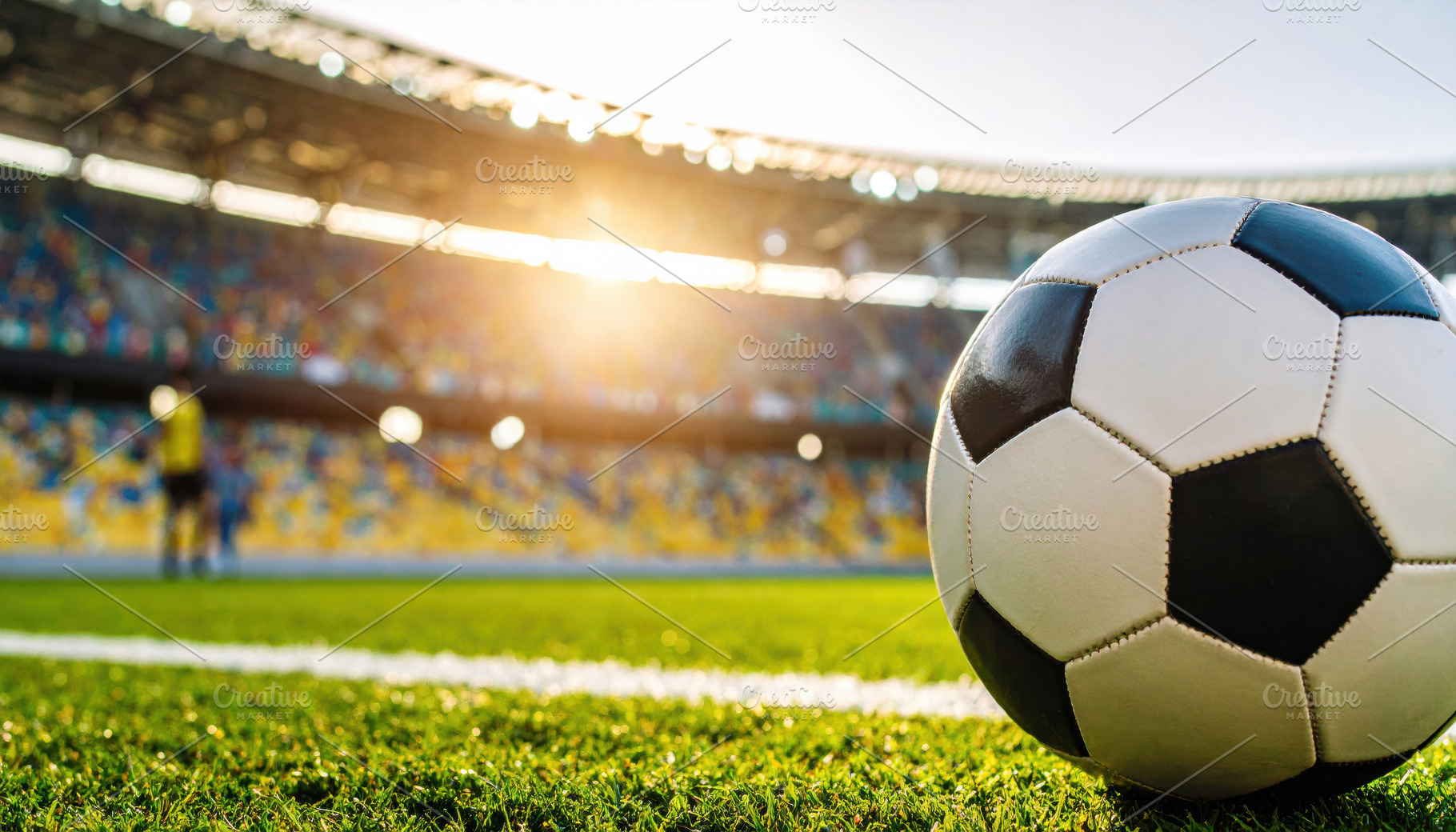 Soccer Ball Stadium Sunrise Match Ready, a Sports & Recreation Photo by Davizro's Market