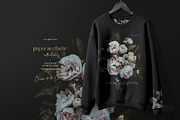 Pastel Dark Roses Wallpaper, a Pattern Graphic by paper aesthetic (Thumbnail 9 of 10)