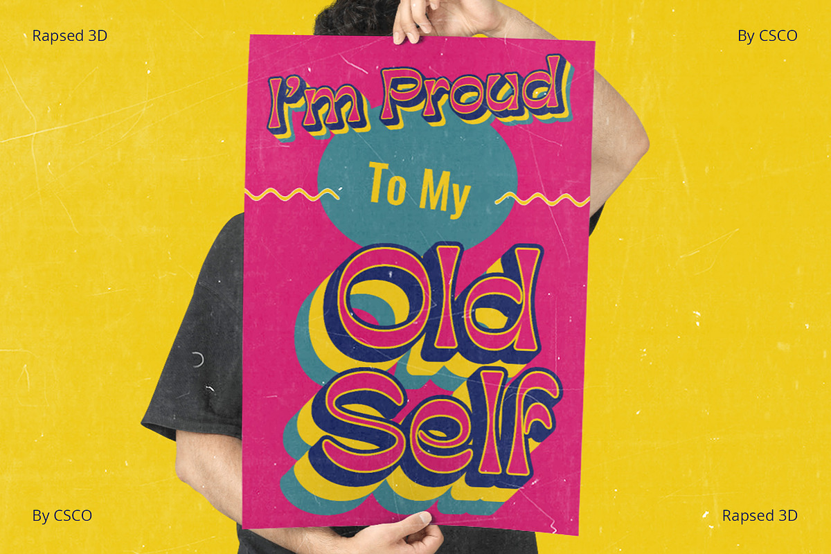 Rapsed 3D, a Sans Serif Font by Craft Supply Co. (Photo 4 of 8)