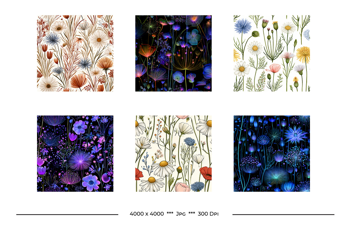Wildflower Vintage Art Designs, a Pattern Graphic by karenfoleyphoto (Photo 4 of 12)
