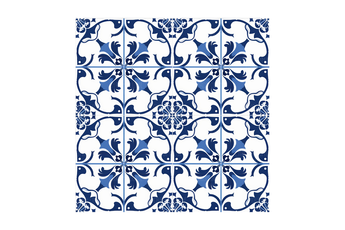 Sicilian Majolica Tile Patterns, a Pattern Graphic by Chromolume Studio (Photo 6 of 28)