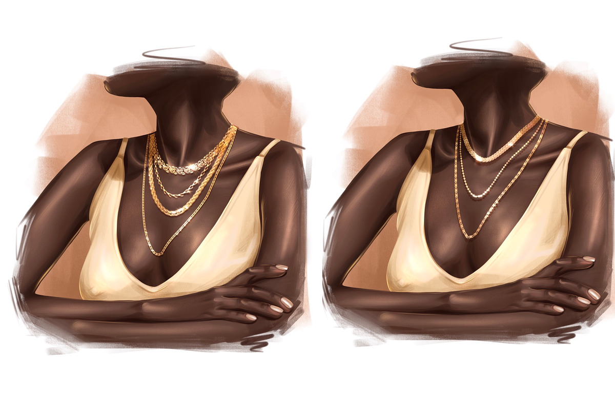 Procreate jewelry brushes, Chain, a Brush Add-On by Elenbushe (Photo 4 of 10)