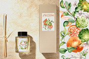 Citrus fruits and flower watercolor, a Decorative Illustration by Kate Lanbina (Thumbnail 7 of 20)