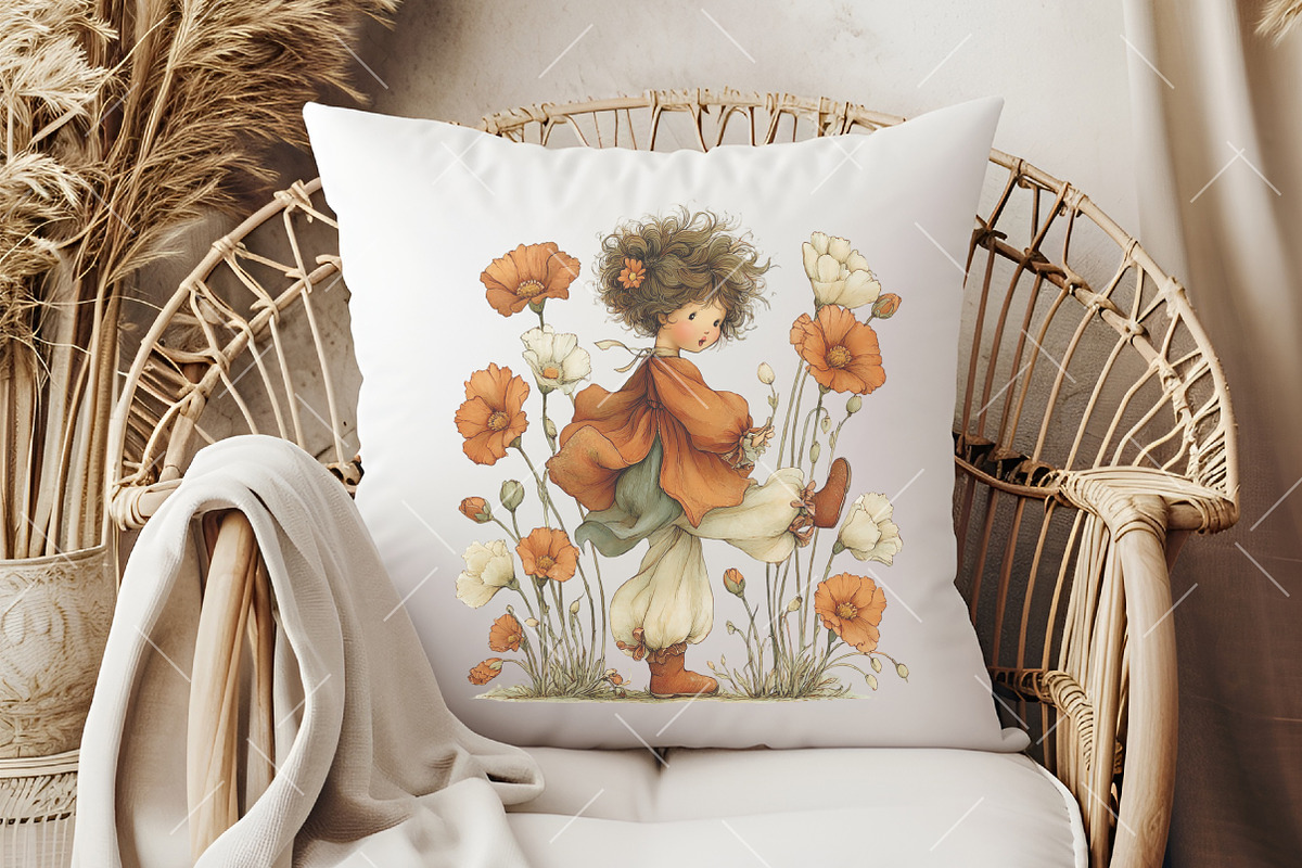 Whimsical Spring Girl Clipart, an Illustration by OK Design (Photo 5 of 6)