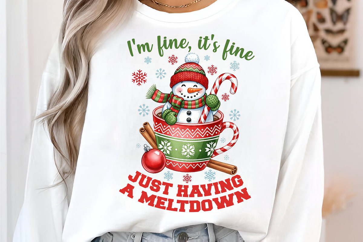 Funny Cute Snowman Christmas PNG, an Illustration by SinaCreation (Photo 5 of 7)