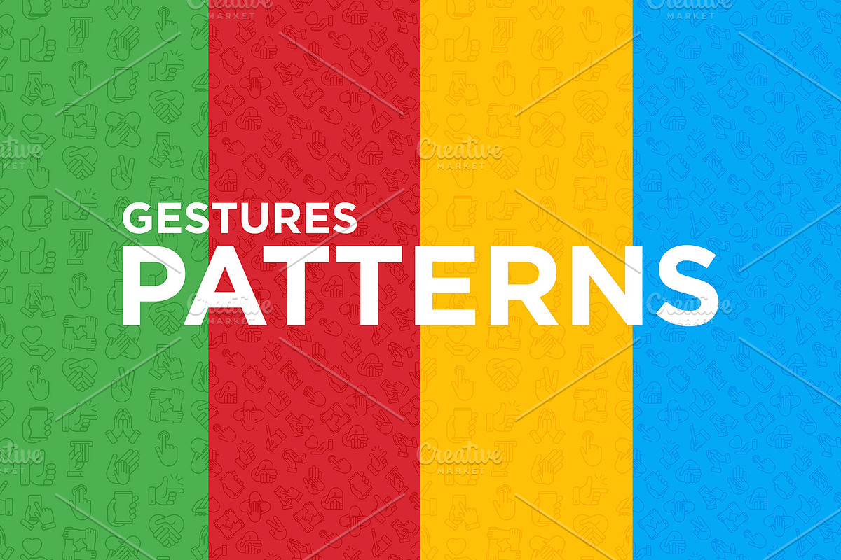 Gestures Patterns Collection, a Pattern Graphic by Alex Blogoodf (Photo 6 of 8)