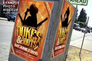 Dukes And Boots Flyer Template