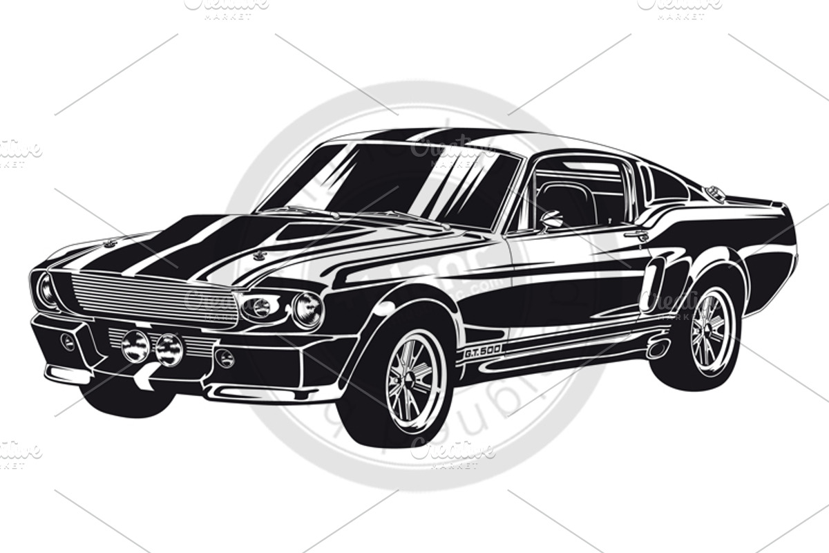 Muscle car, a Transportation Illustration by mesblanc (Photo 1 of 2)