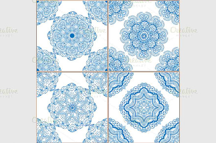 tiles seamless patterns set