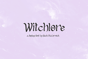 Witchlore Display Font, a Handwritten Font by Beck McCormick