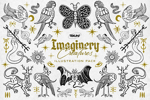 Imaginary Creatures Illustration, an Illustration by Tekuni