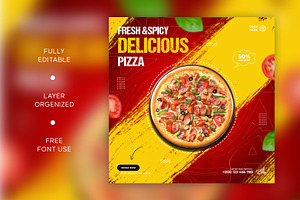 Food social media post template