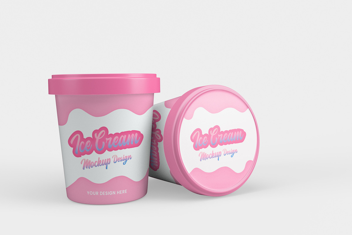 Glossy Ice Cream Cup Mockup PSD, a Cups & Container Mockup by Akrinity Digital (Photo 3 of 8)