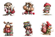 Back To School Animals Watercolor, a Seasonal Illustration by CreationArt (Thumbnail 3 of 5)