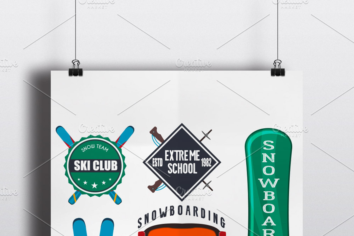 Ski Winter Sports Logo, an Illustration by Iryna Danyliuk (Photo 2 of 8)