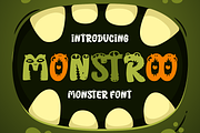 Monstroo Funny Monster Display Font, a Font by PutraCetol Studio (Thumbnail 1 of 5)