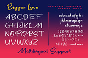 Bigger Love - Clean Handwriting Font, a Script Font by Konstantine Studio (Thumbnail 6 of 7)