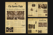 Halloween Newspaper Template, a Brochure Template by BrandPacks (Thumbnail 4 of 4)
