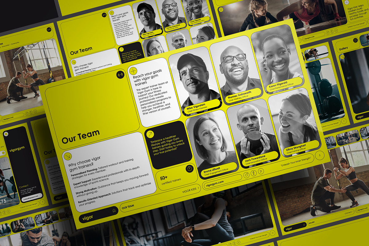 Vigor Gym & Fitness Presentation, a Presentation Template by One Pixel Man (Photo 3 of 9)