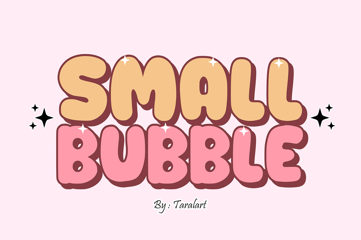 Small Bubble - Retro Groovy Font, a Sans Serif Font by KiddoGlyphs Studio (Photo 1 of 5)