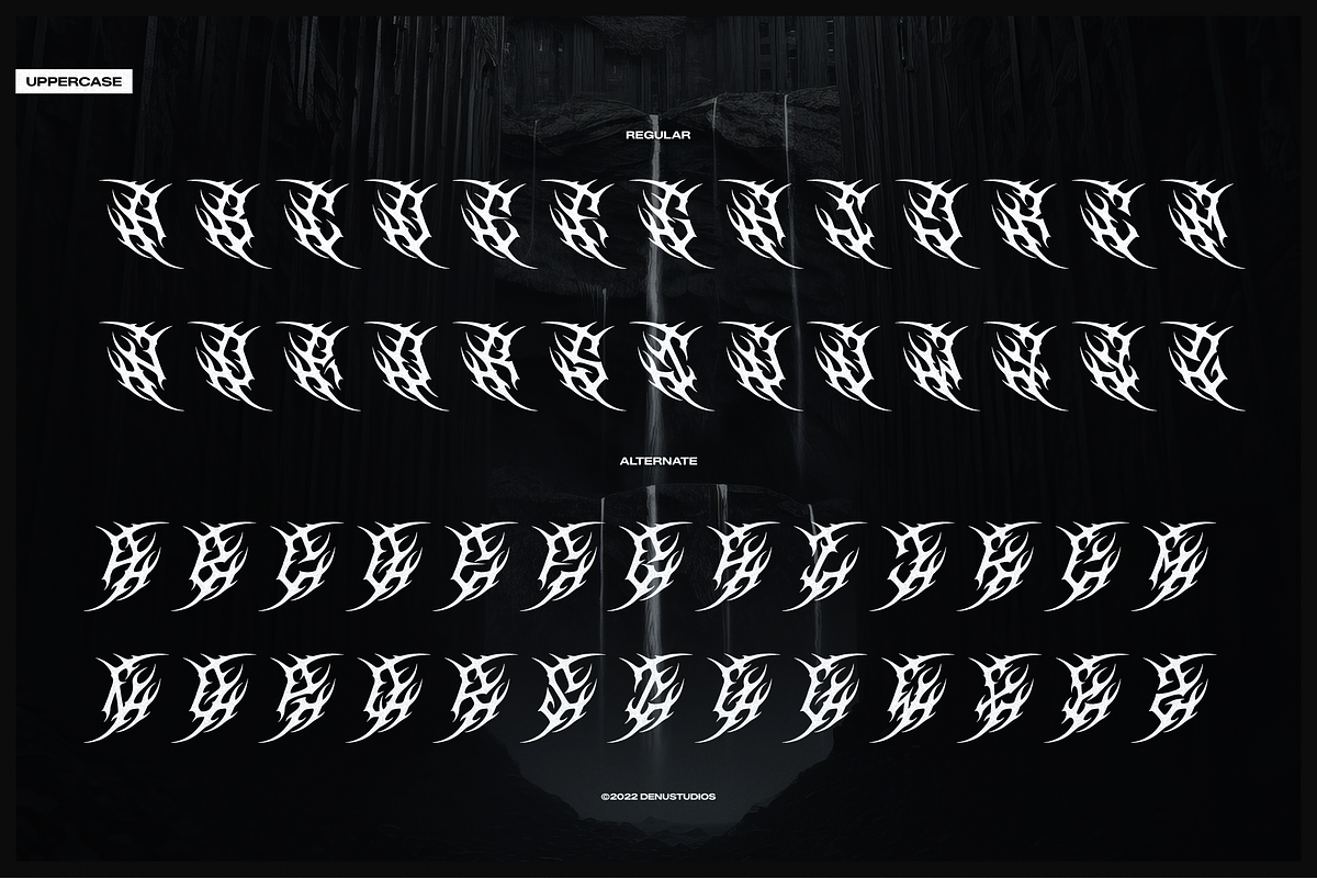 Malvoid | Black Metal Font, a Blackletter Font by Denustudios (Photo 11 of 12)