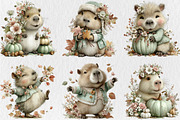 Whimsical Fall Autumn Capybara, a Seasonal Illustration by Rose Art (Thumbnail 3 of 9)