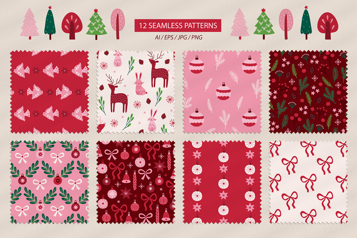 Holiday Forest Kit, a Seasonal Illustration by miumiu (Photo 3 of 15)
