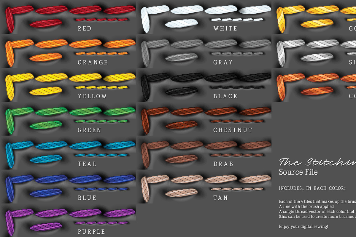 The Stitching Set - AI Brushes, a Brush Add-On by Ornaments of Grace (Photo 2 of 2)