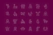 Animated Feminist Icons Set, an Outline Icon by Prosymbols (Thumbnail 3 of 4)