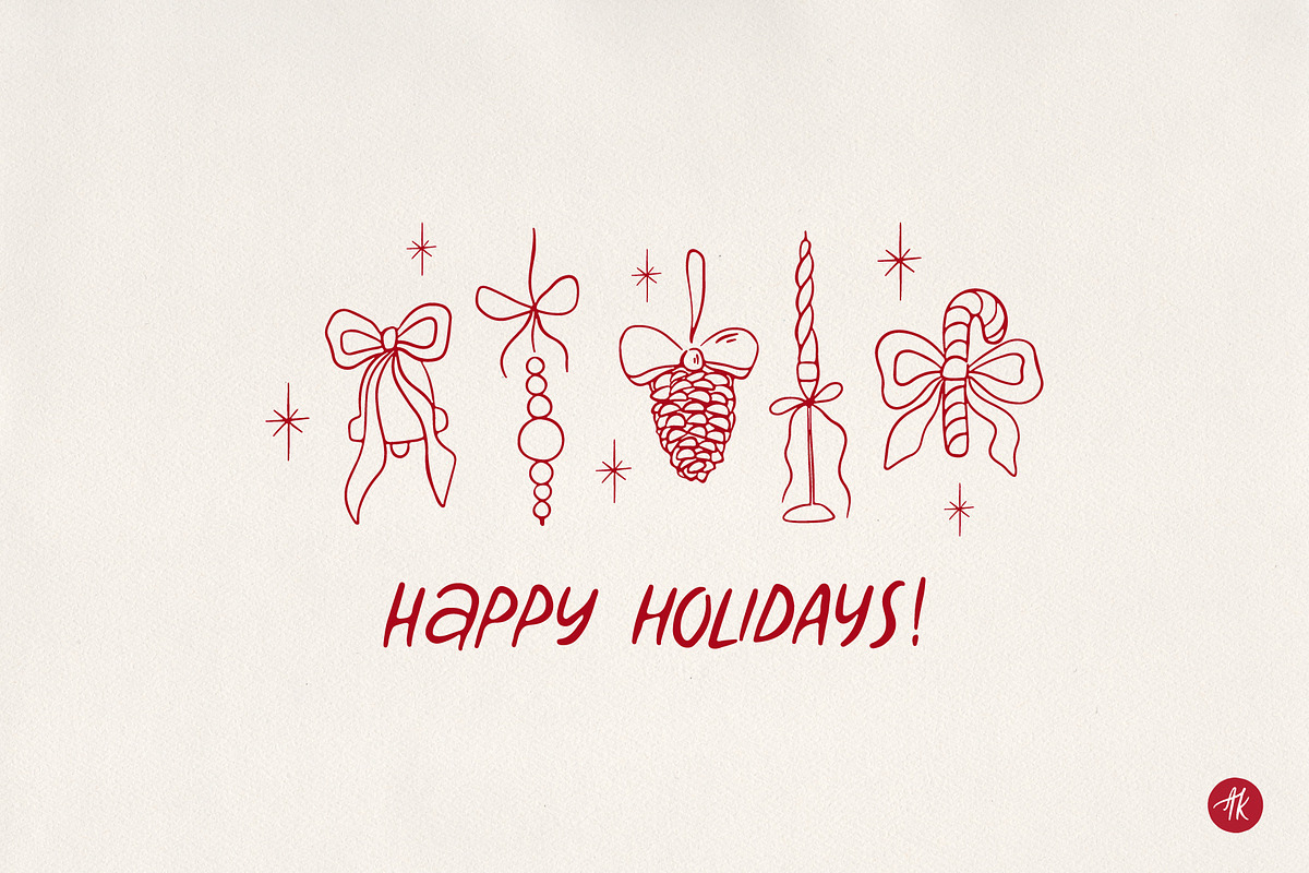 Christmas Hand Drawn Doodles Set, an Object Graphic by Alena Koval (Photo 18 of 18)