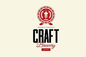 Craft beer brewery vector logo